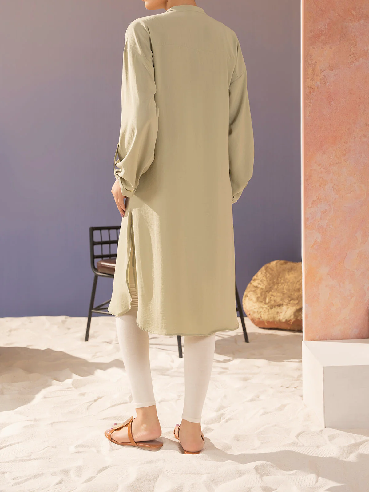 "LRENA" Regular Fit Cotton Dress - Image 6