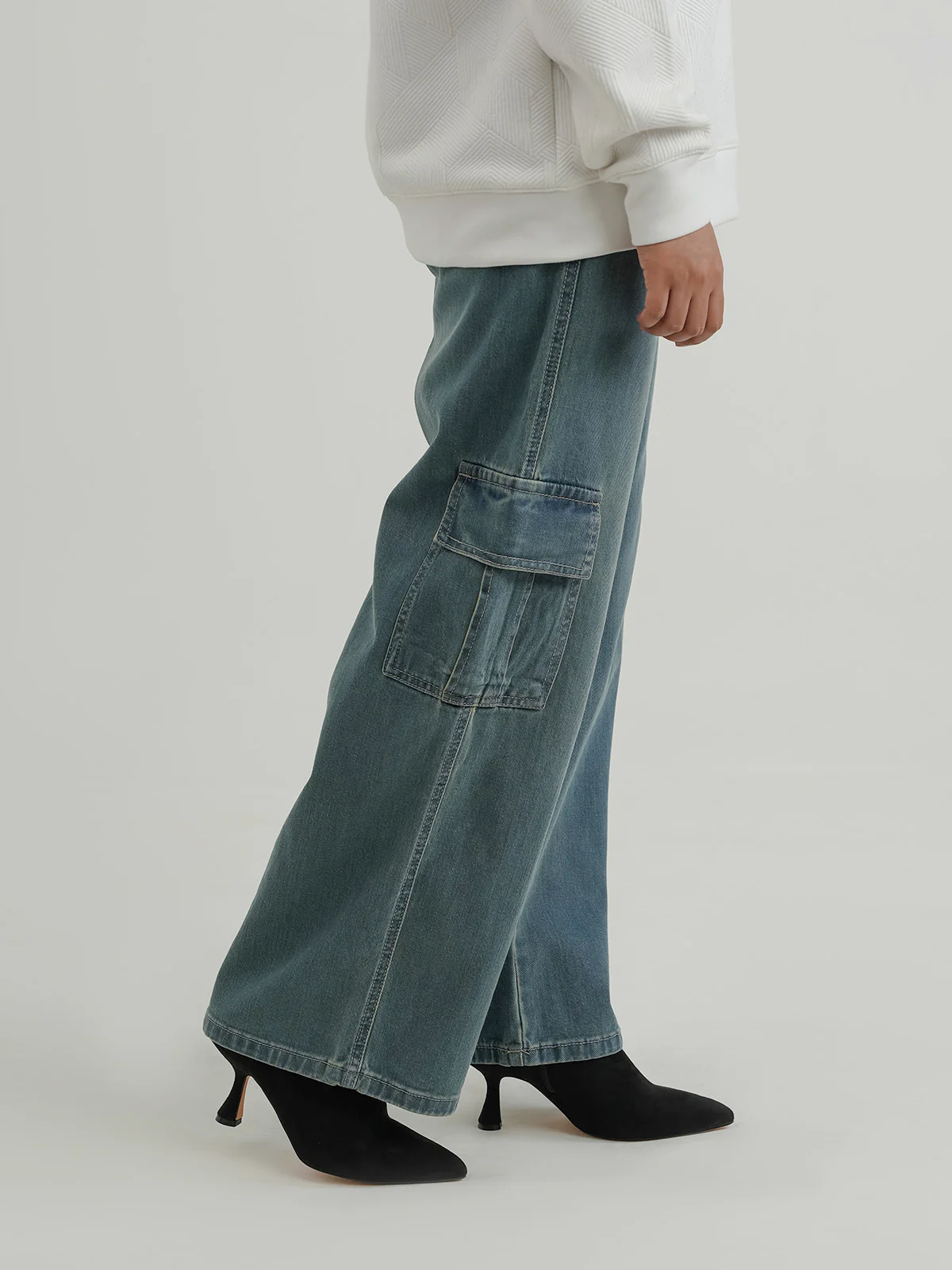 "MAIANO" Casual Cargo Fit Denim Pant - Image 2