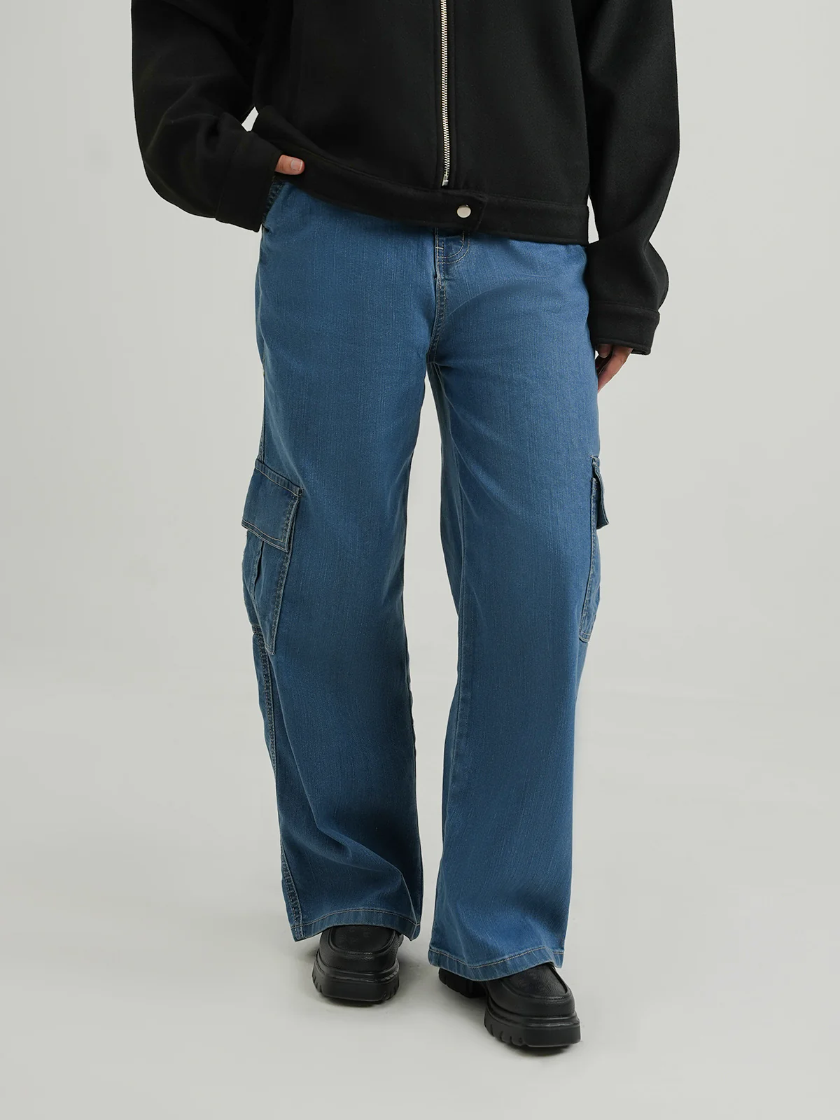 "MAIANO" Casual  Cargo Fit Denim Pant