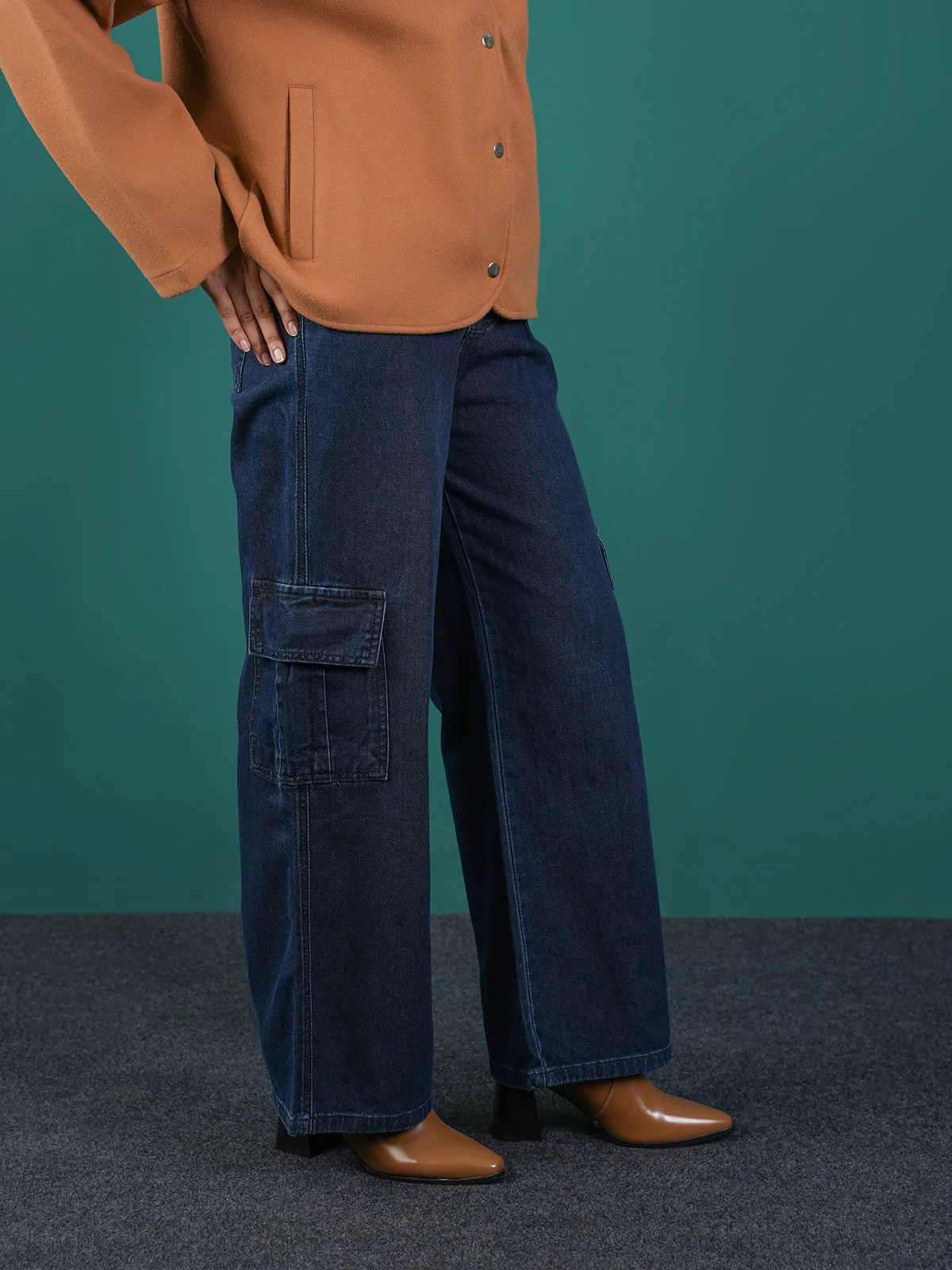 "MAIANO" Casual  Cargo Fit Denim Pant - Image 2