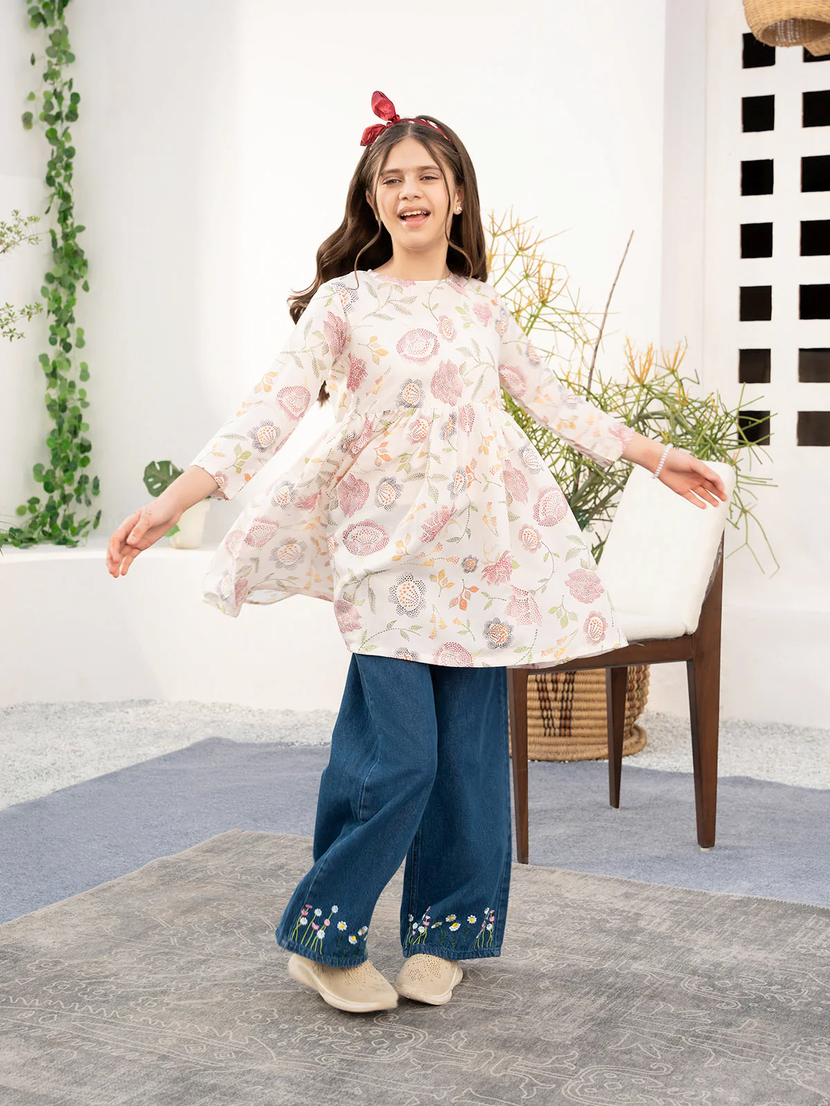 "MARCIA" Wide Leg Denim Jeans - Image 2