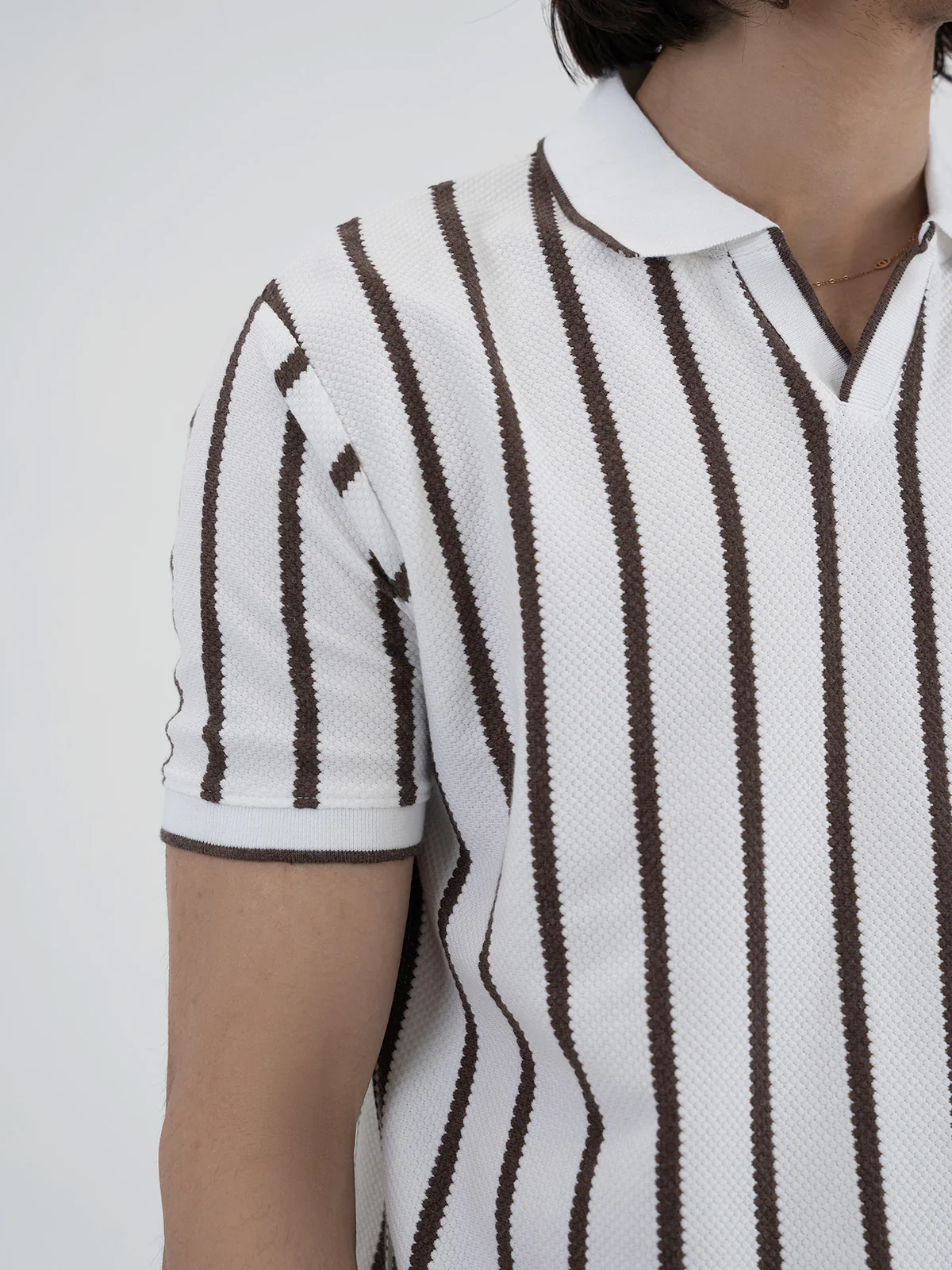 "MATEO" Regular Fit Jacquard Polo Shirt - Image 7