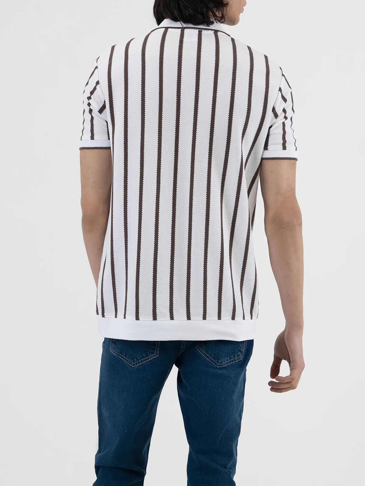 "MATEO" Regular Fit Jacquard Polo Shirt - Image 8