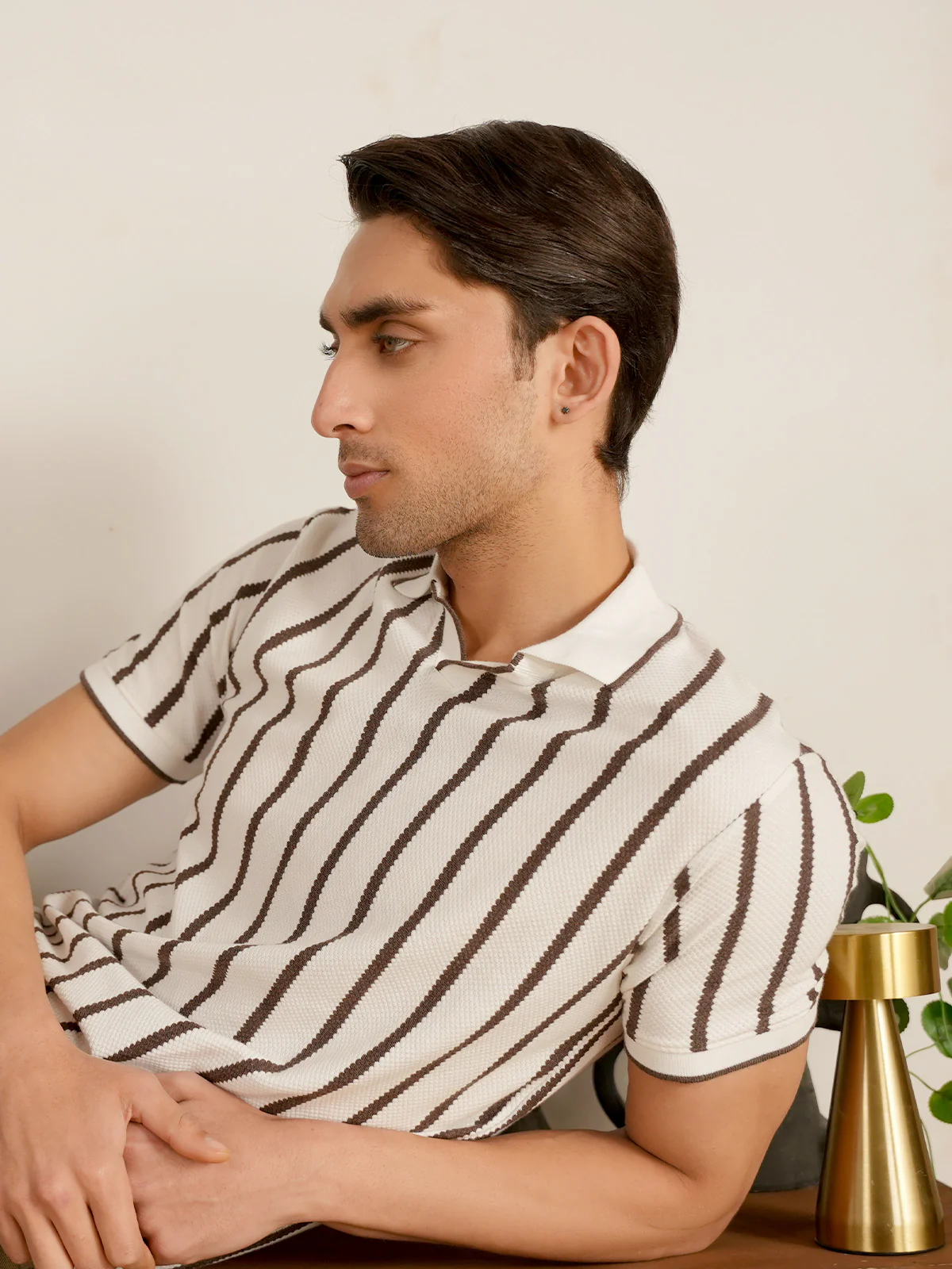 "MATEO" Regular Fit Jacquard Polo Shirt - Image 9