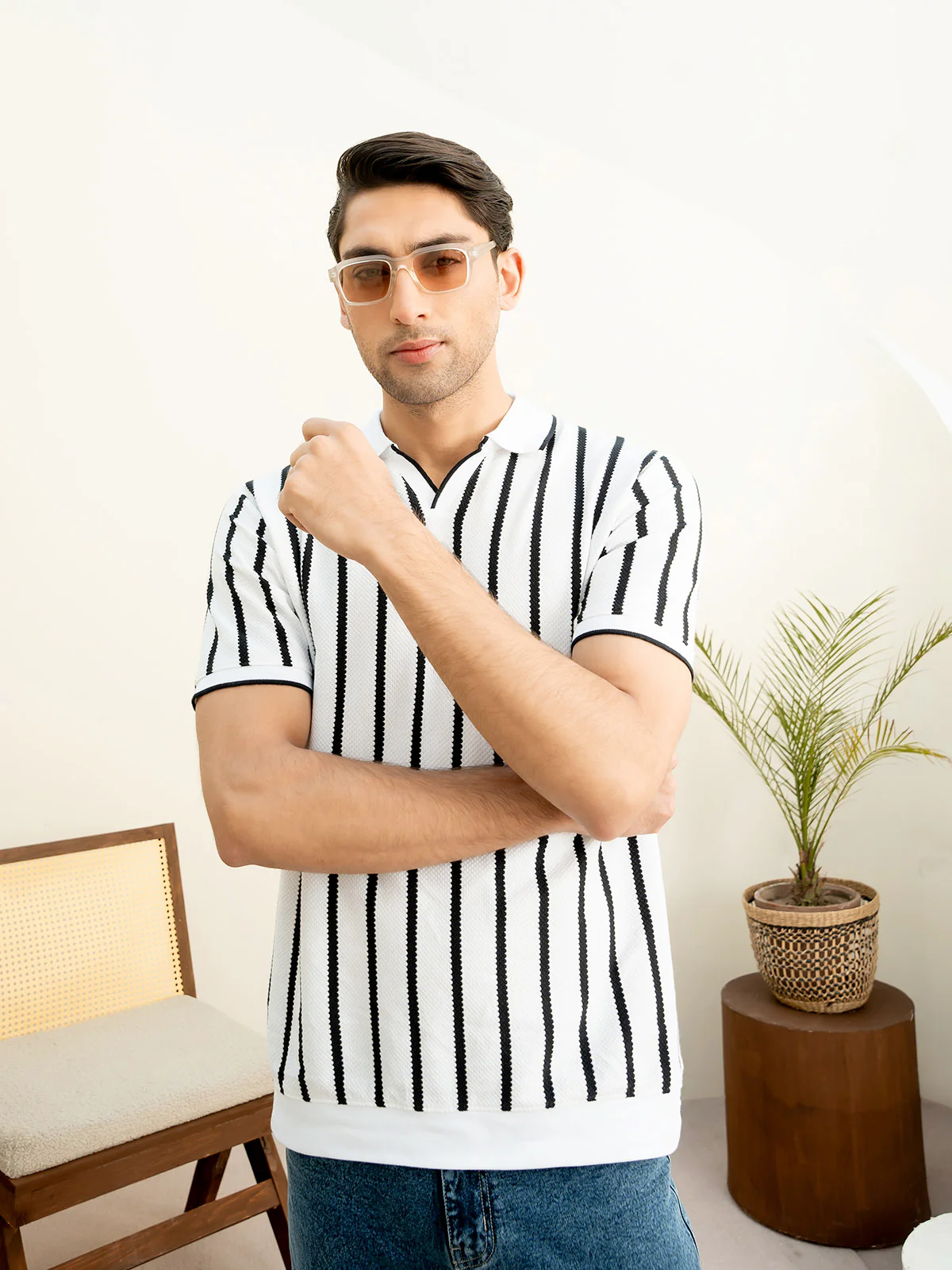 "MATEO" Regular Fit Jacquard Polo Shirt - Image 10