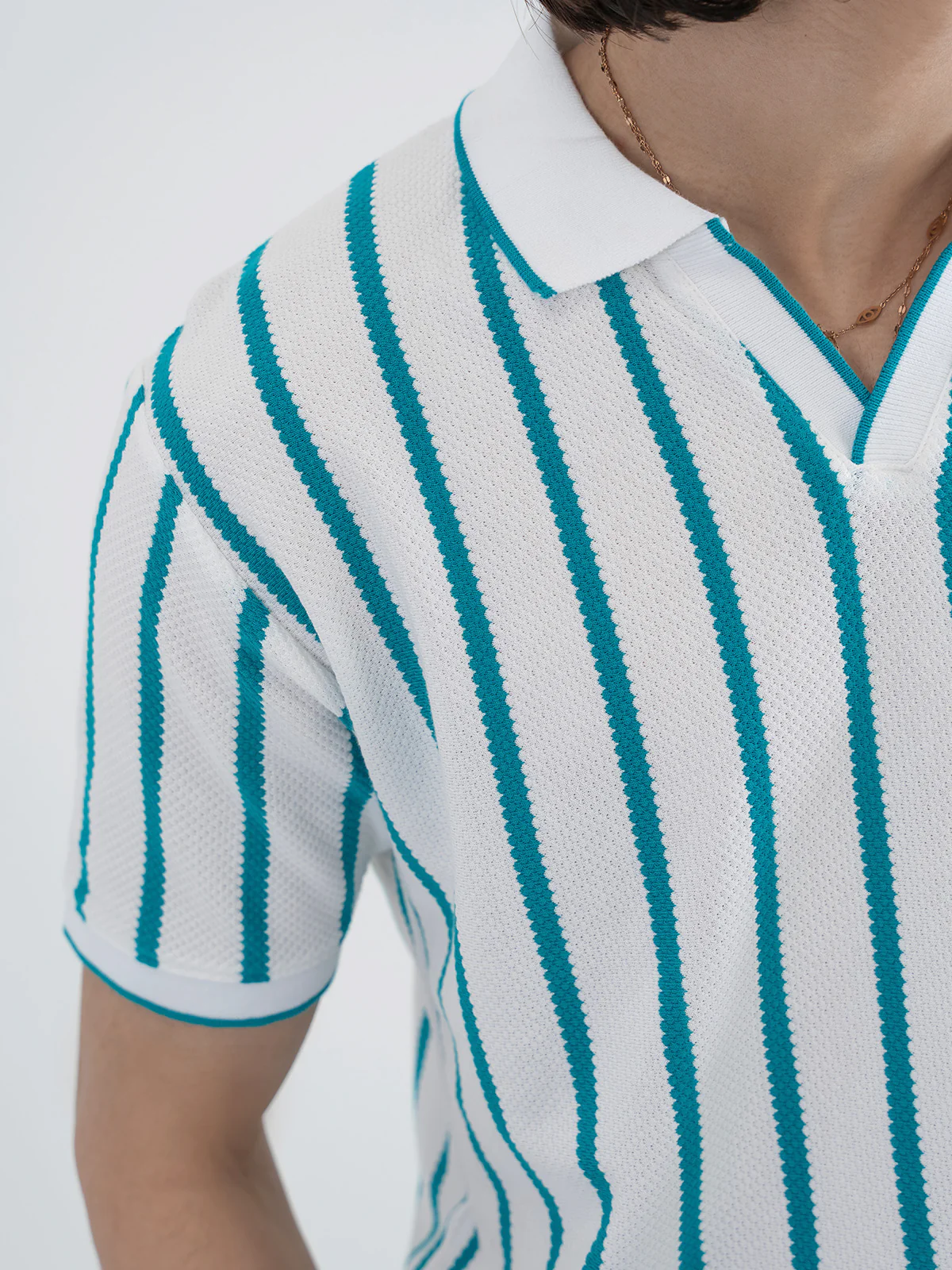 "MATEO" Regular Fit Jacquard Polo Shirt - Image 4