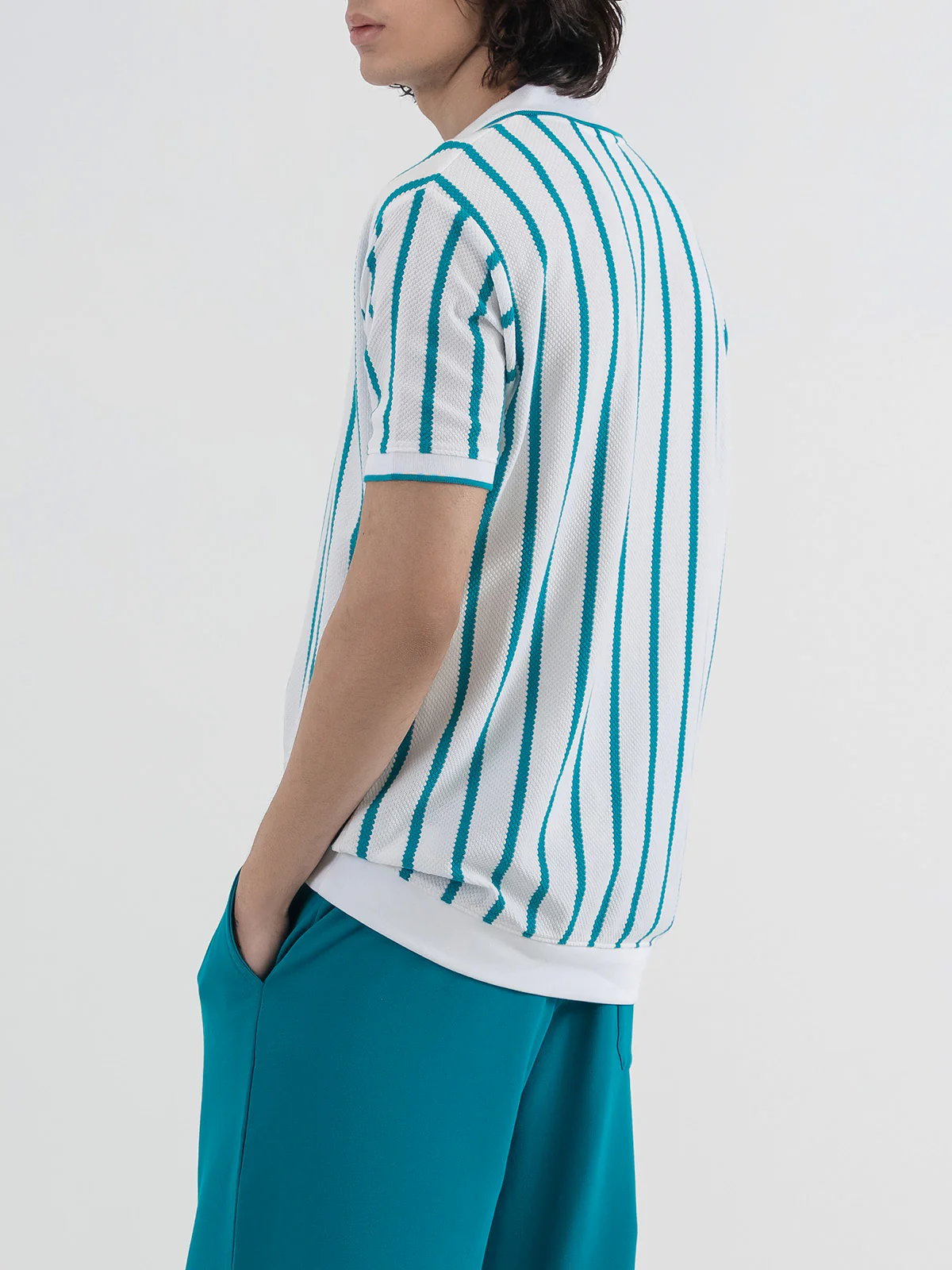 "MATEO" Regular Fit Jacquard Polo Shirt - Image 5