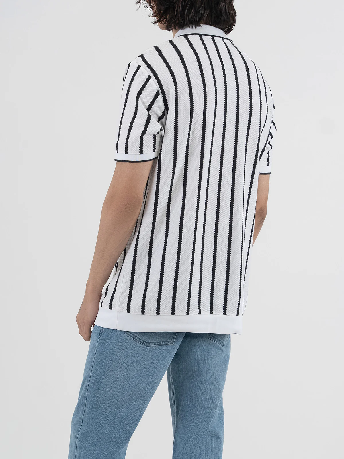 "MATEO" Regular Fit Jacquard Polo Shirt - Image 8