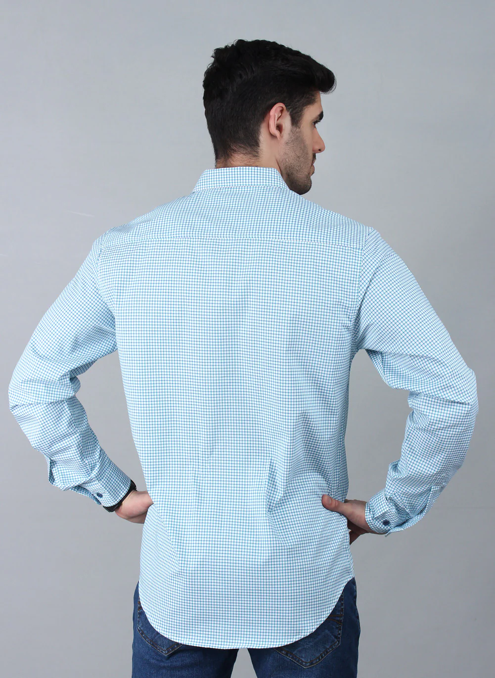 Men's "MIA"Regular Fit Pinpoint Stripe Casual Shirt - Image 5