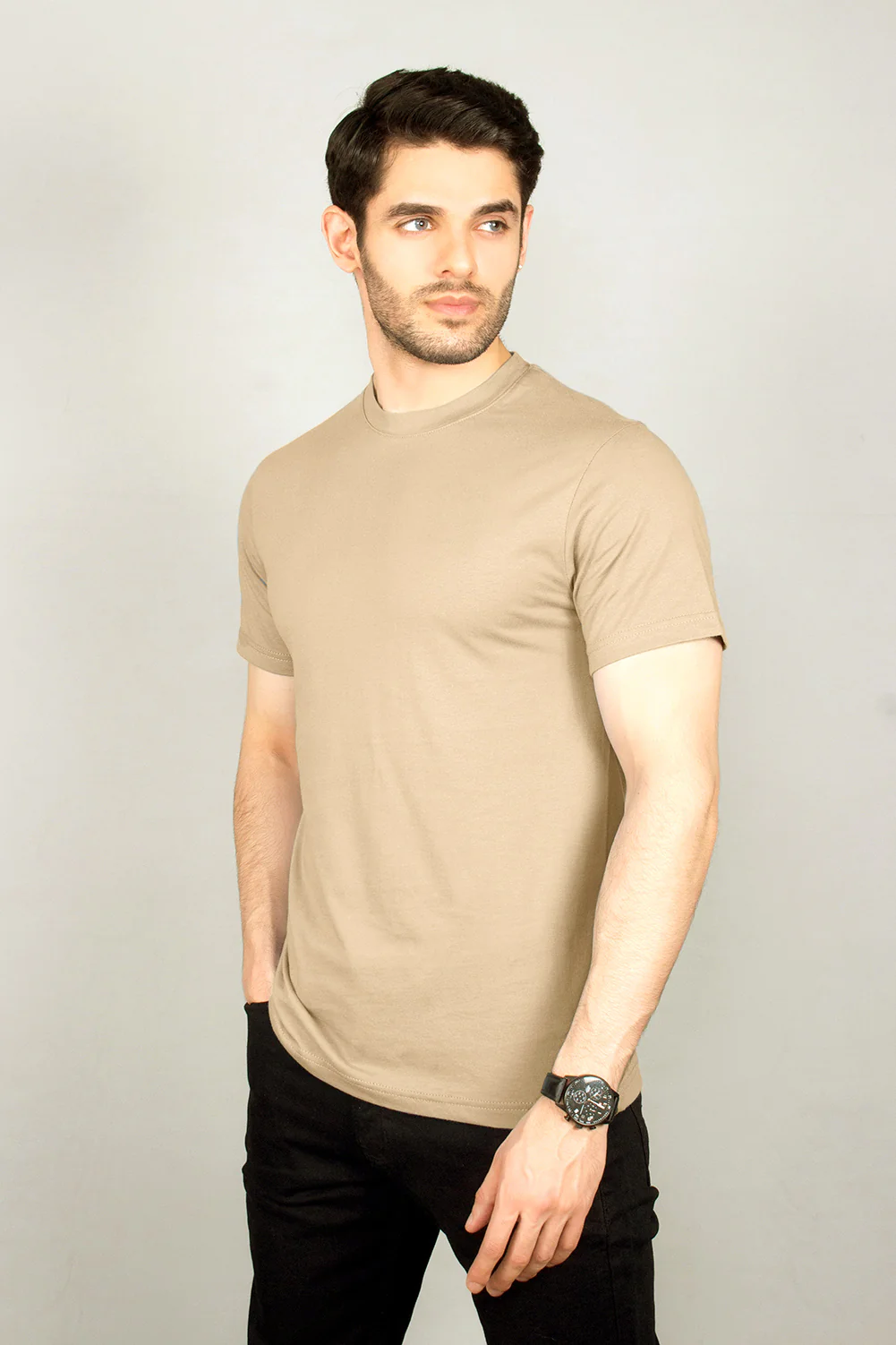 Mens "ROCIO" Basic Cotton Crew Neck T-Shirt - Image 2