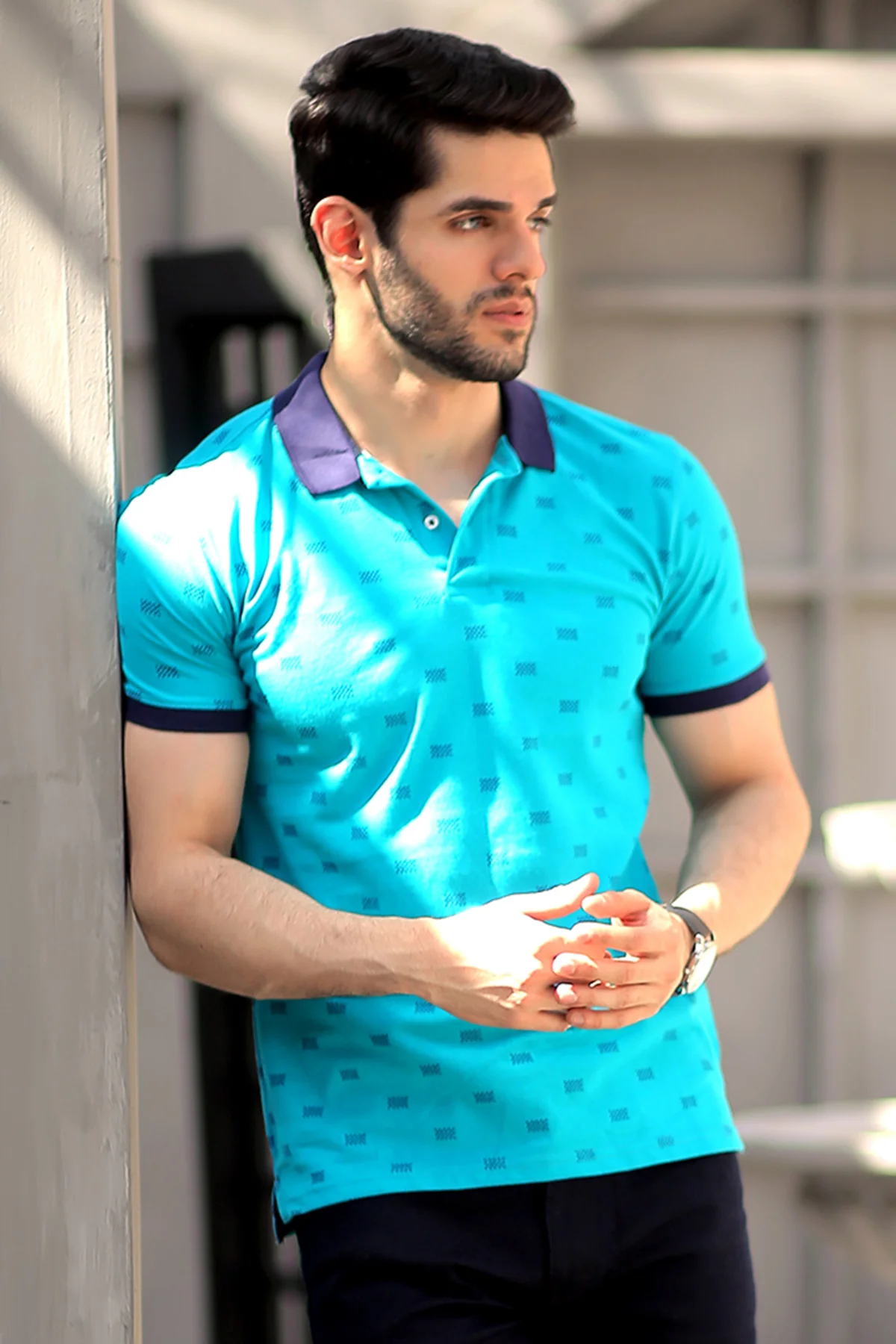 Mens "VESILE" Trendy Cotton Polo T Shirt - Image 5