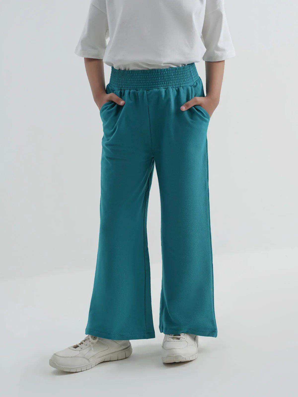 "MELEA" Wide Leg Terry Knit Trouser