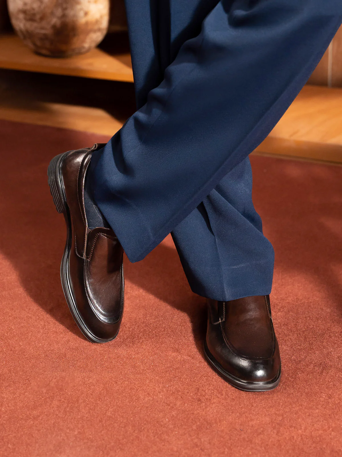 Men "AARAV" Durab Leleather Slip On Formals - Image 6