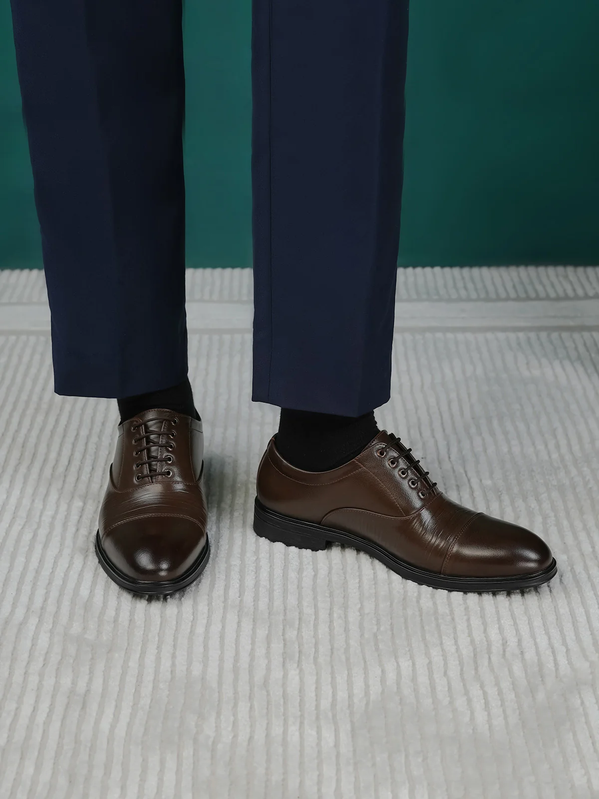 Men "AARNA" Elegant Leather Formal Shoes - Image 6