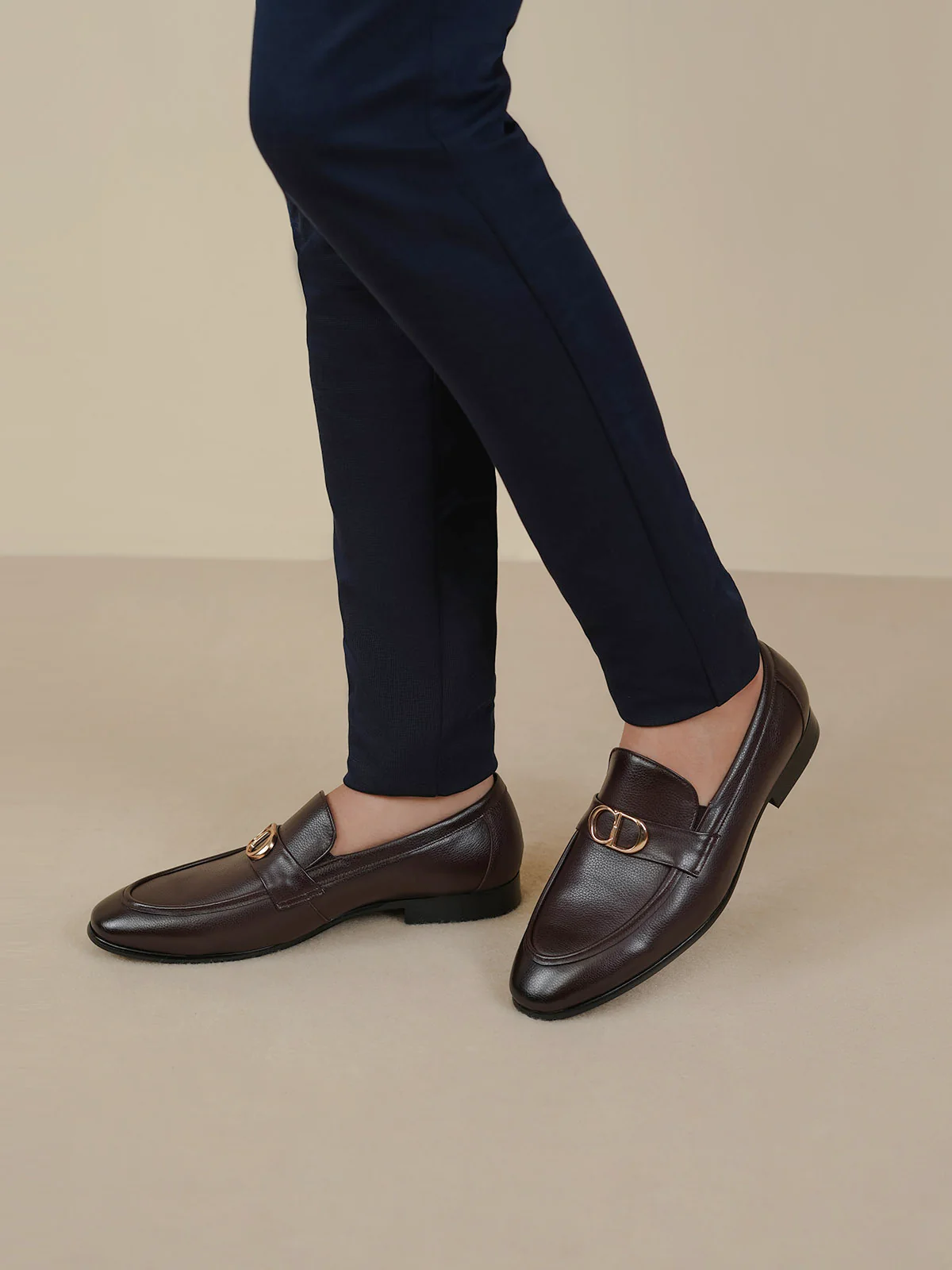 Men "ACIANO" Slip On Leather Formal Shoes - Image 6