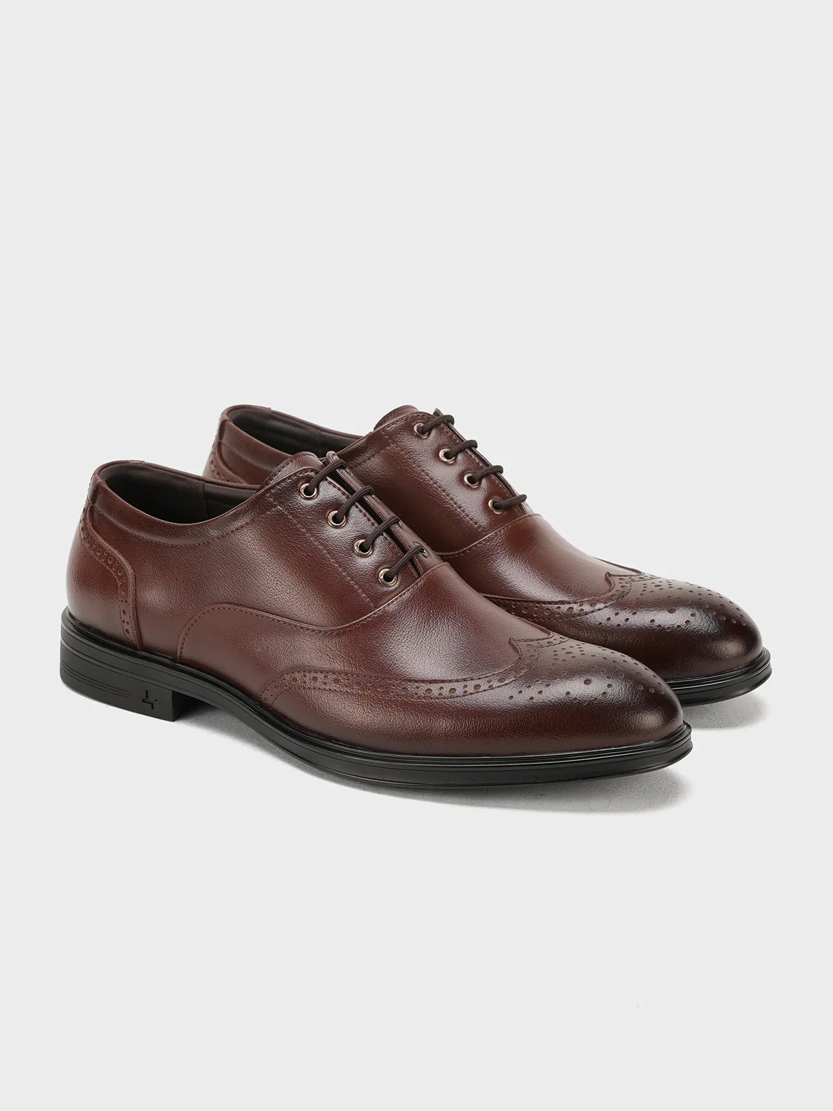 Men "ADARSH" Leather Lace-Up Formal Shoes - Image 4