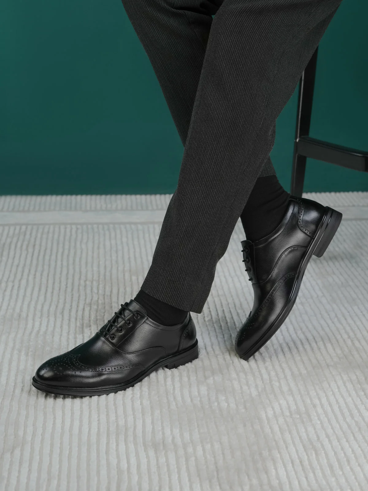 Men "ADARSH" Leather Lace-Up Formal Shoes