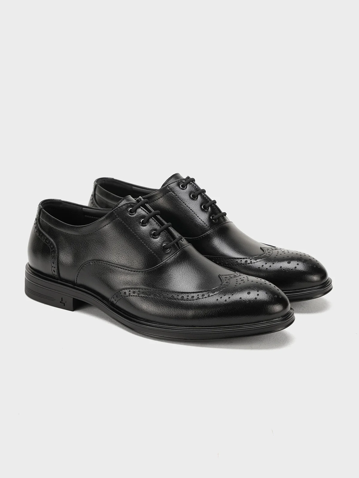 Men "ADARSH" Leather Lace-Up Formal Shoes - Image 4