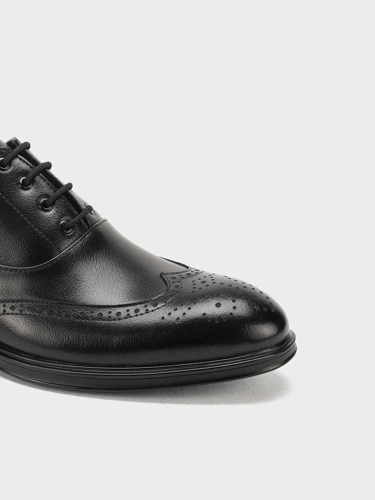 Men "ADARSH" Leather Lace-Up Formal Shoes - Image 7