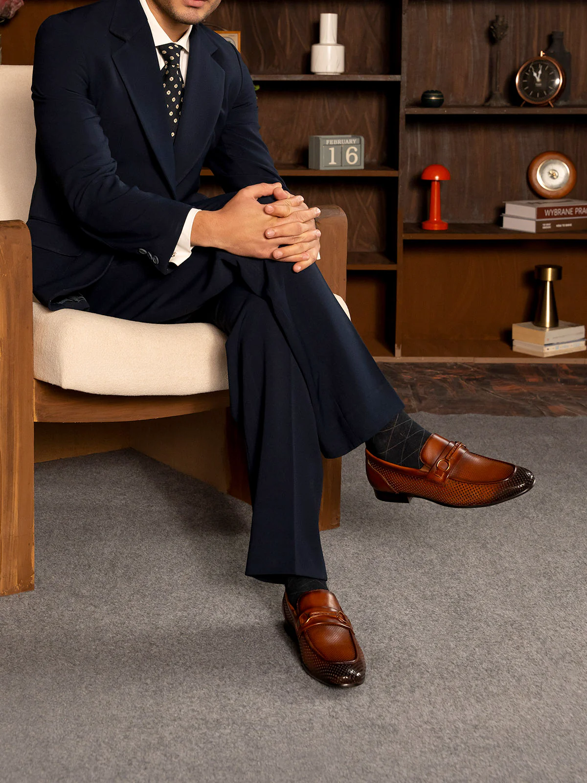 Men "ADDAX" Classic Premium Leather Formals Shoes - Image 10