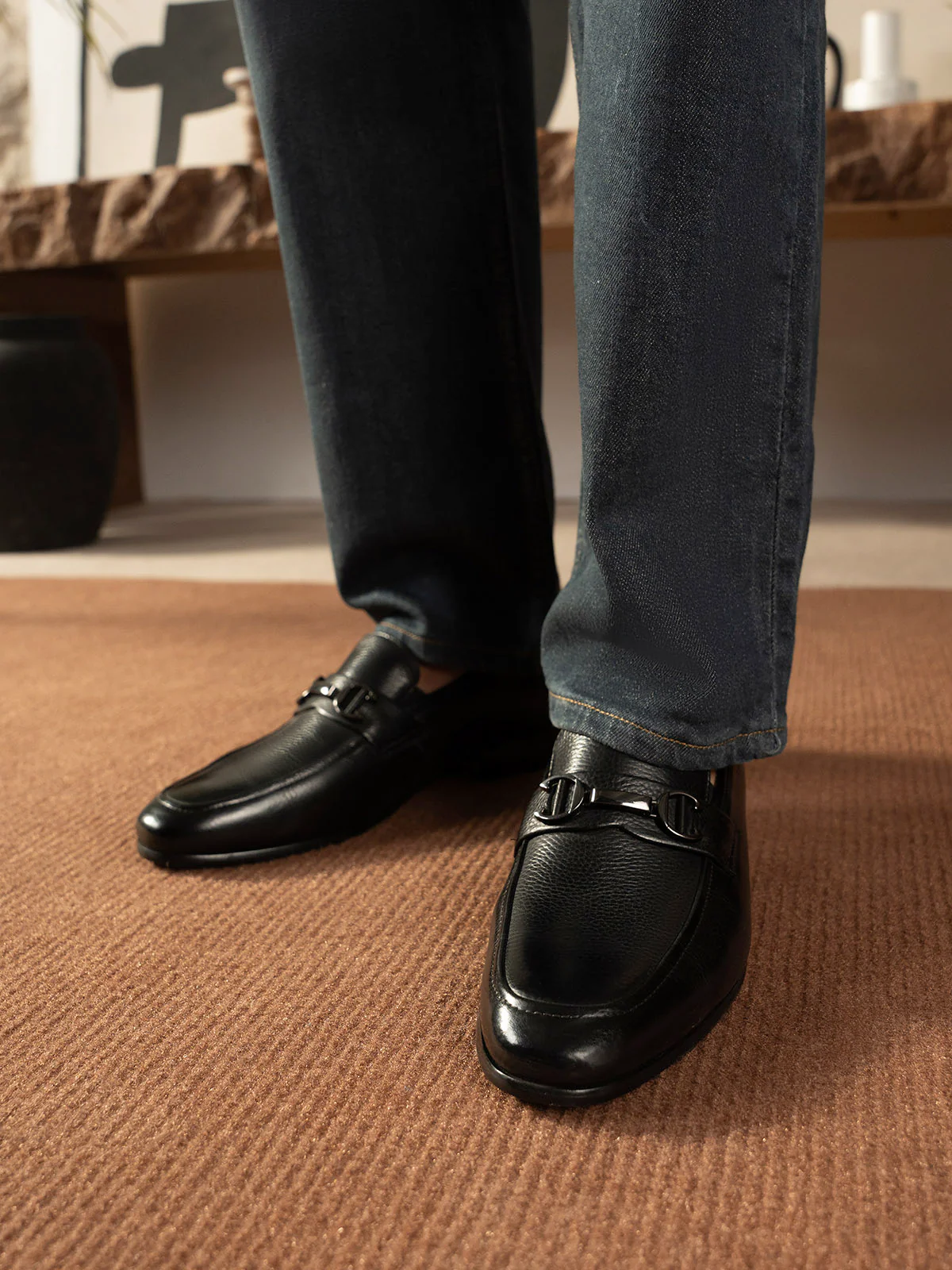 Men "ADIRA" Modern Design Leather Formals - Image 3