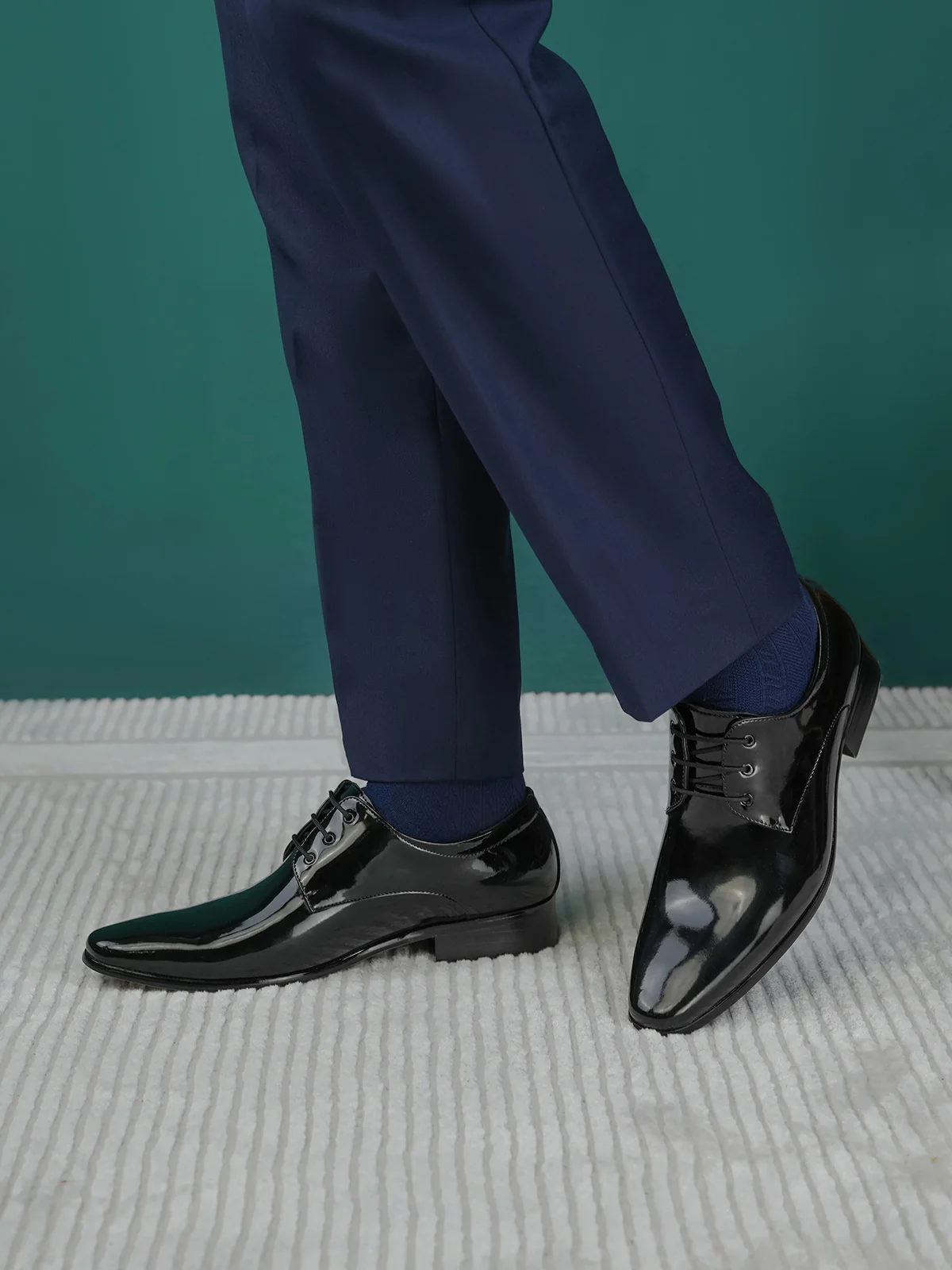 Men "AGAFYA" Leather Lace-Up Formal Shoes - Image 3