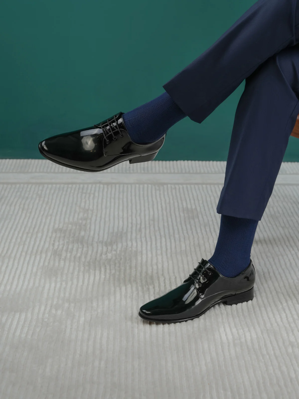 Men "AGAFYA" Leather Lace-Up Formal Shoes - Image 6