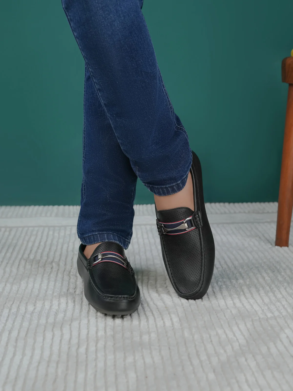 Men "ALDITH" Soft Buckle Detail Moccasins