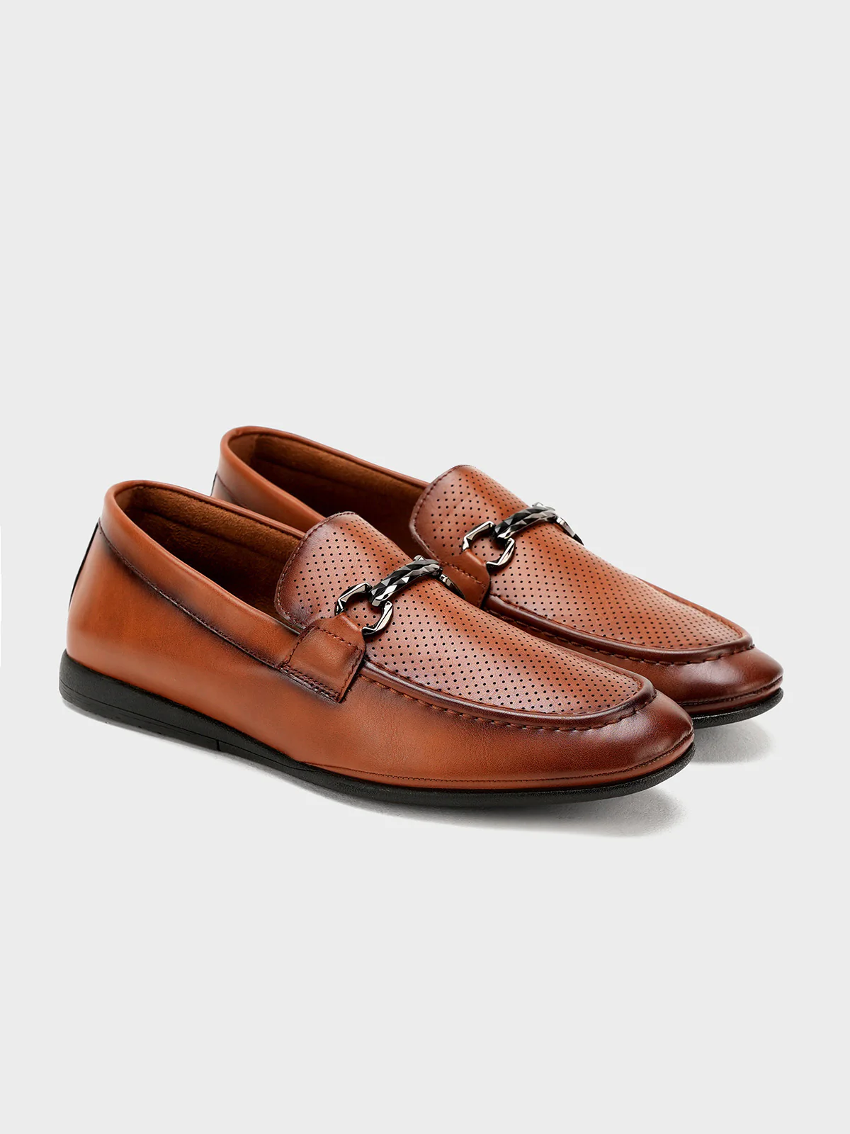 Men "ALDIVA" Smart Texture Design Loafers - Image 4