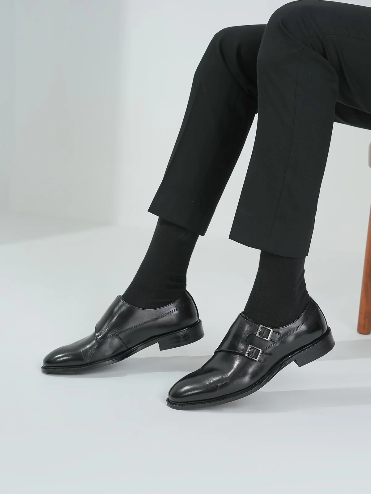 Men "ANAHID" Monk Strap Leather Formal Shoes