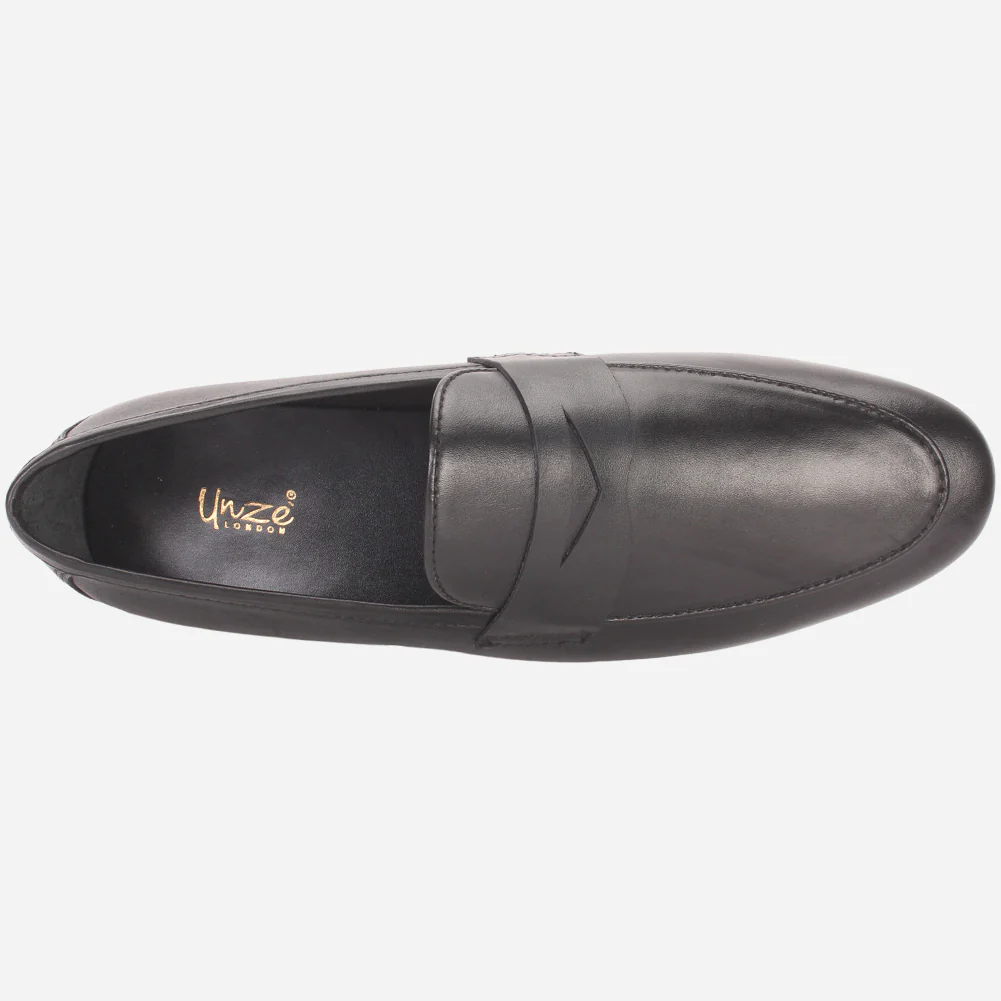 Men "APLYS" Leather Slide In Loafers Shoes - Image 4