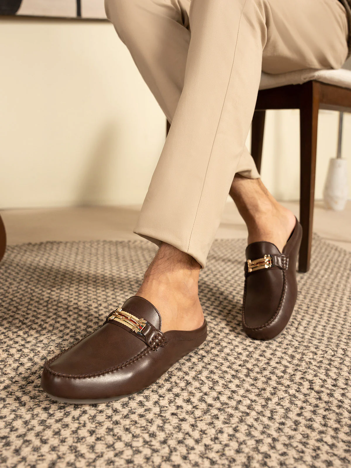 Men "ARLETT" Durable Rubber Sole Moccasins