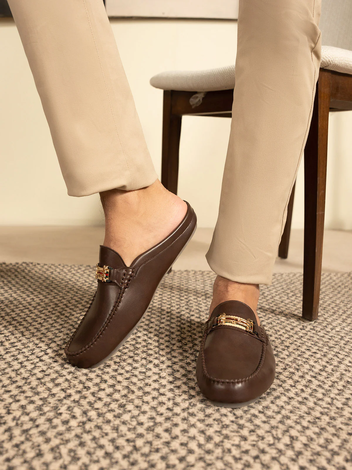 Men "ARLETT" Durable Rubber Sole Moccasins - Image 6