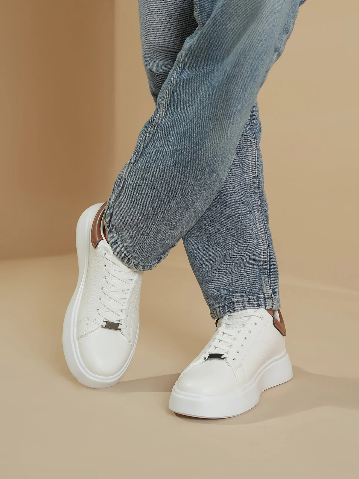 Men "AROHA" Comfort Lace Up Trainers - Image 6