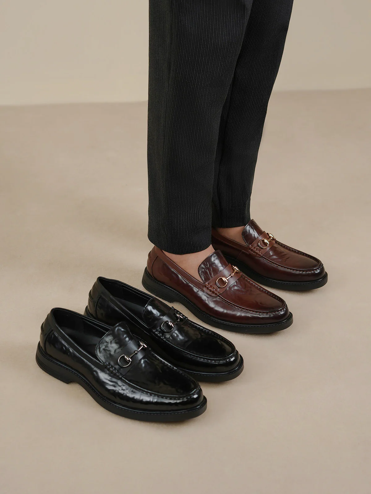 Men "ARSENI" Modern Slip On Leather Formals - Image 6