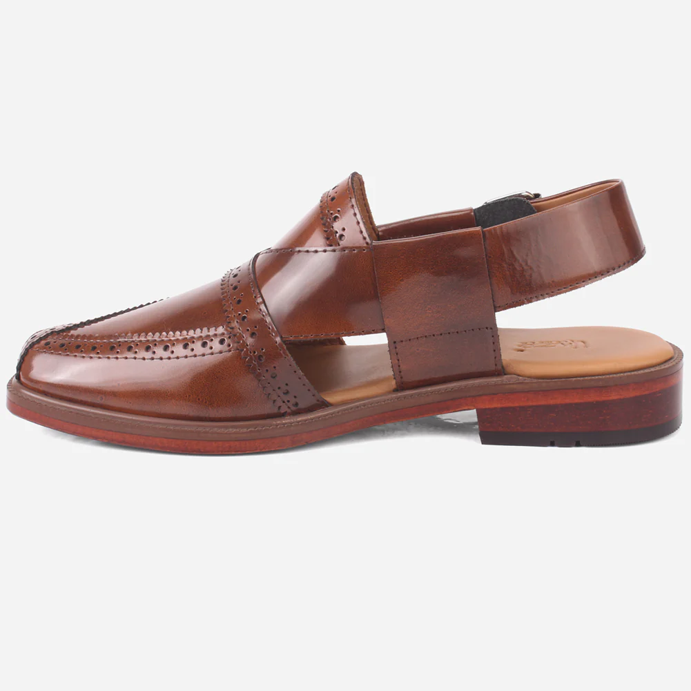 Men "AUXIER" Brogue Detailing Peshawari Sandals - Image 3