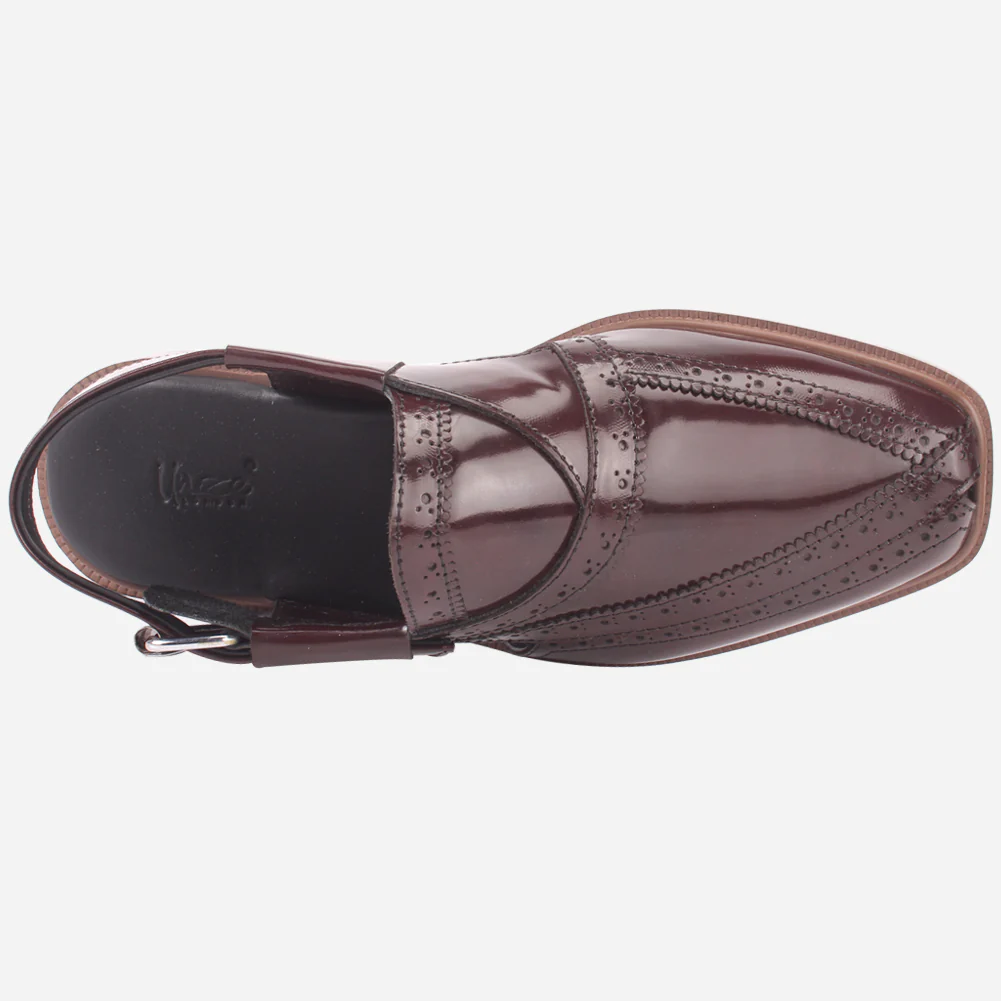 Men "AUXIER" Brogue Detailing Peshawari Sandals - Image 4