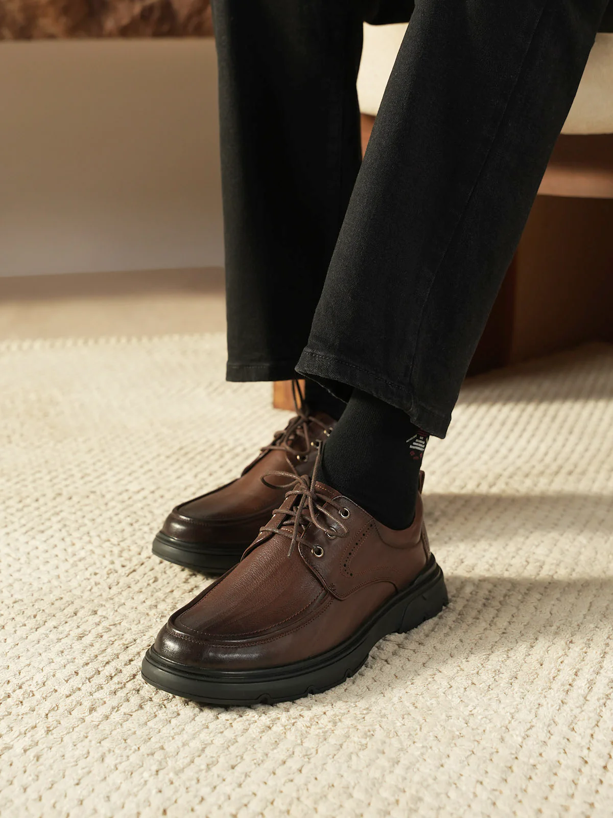 Men "AVATARI" Elegant Leather Loafer Shoes - Image 10