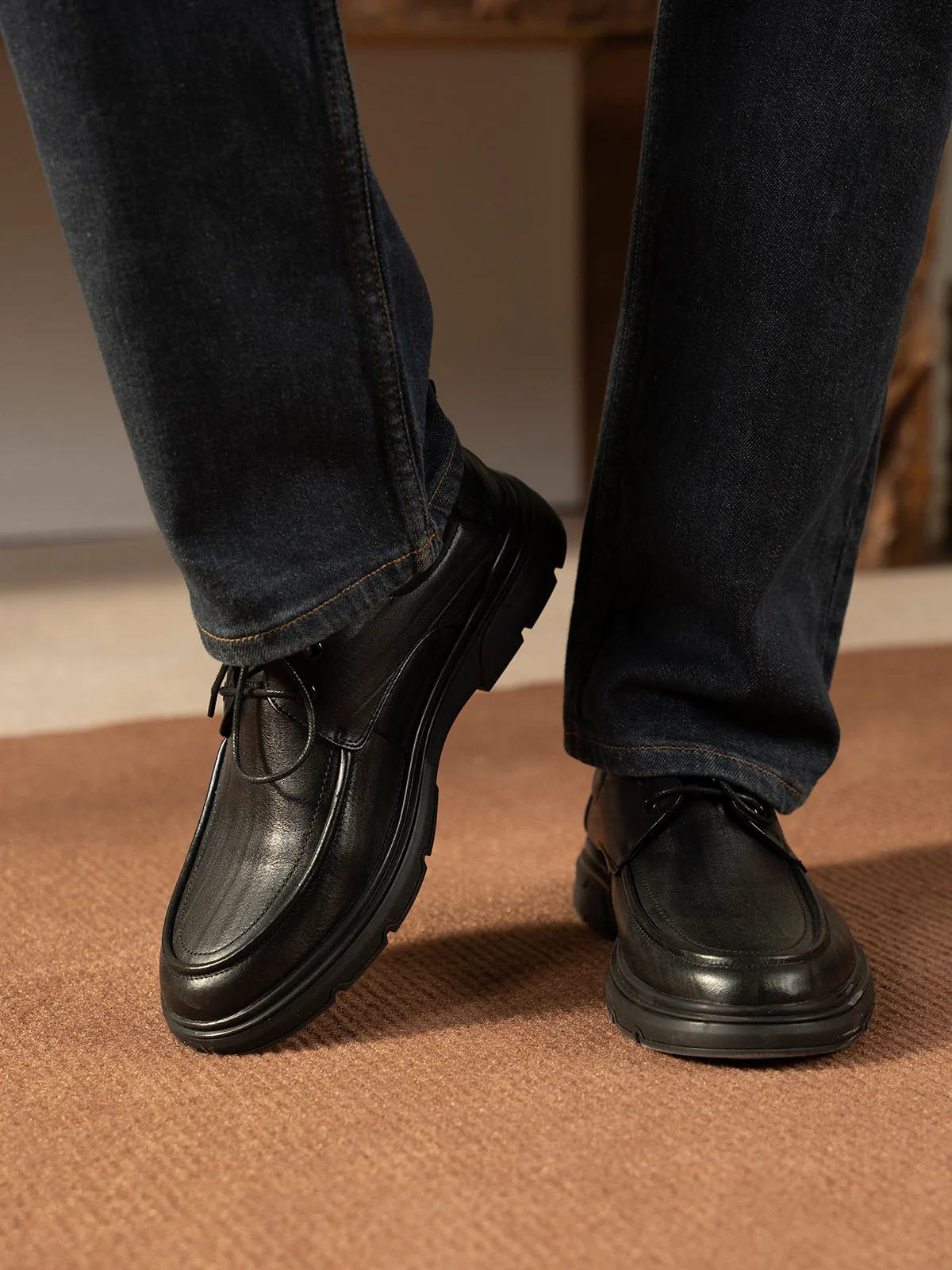 Men "AVATARI" Elegant Leather Loafer Shoes - Image 6