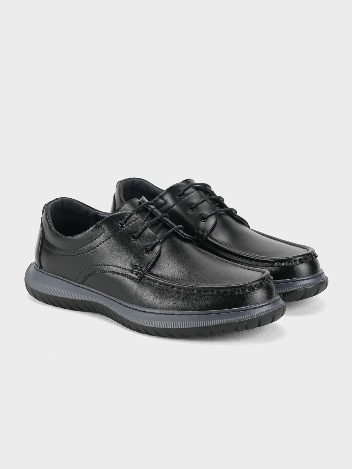 Men "BIANCO" Classic Lace Up Leather Shoes - Image 2