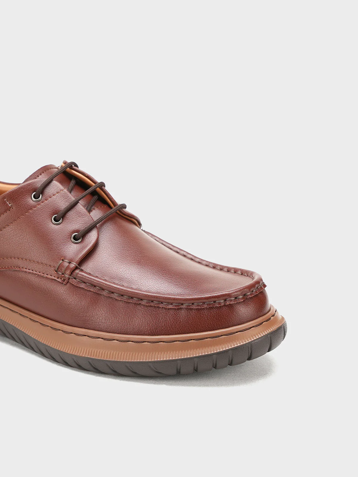 Men "BIANCO" Classic Lace Up Leather Shoes - Image 4