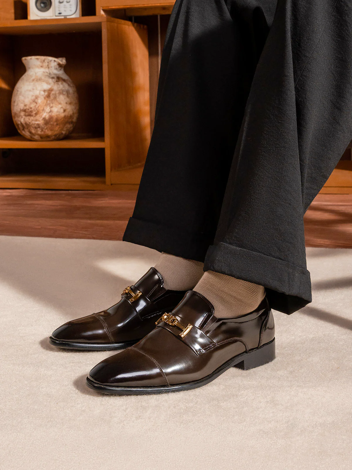 Men "BRYAN" Convenience Leather Formals - Image 10
