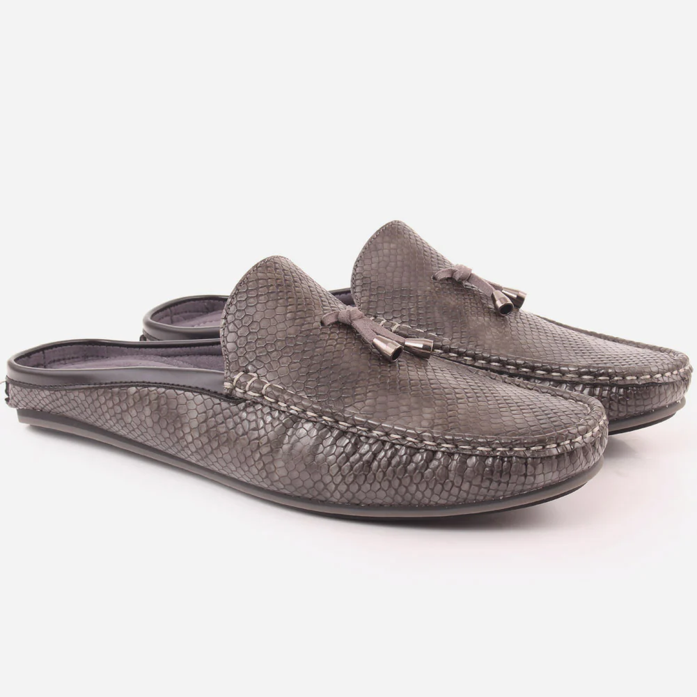 Men "CARLE" Square Toe Rubber Sole Moccasins - Image 2