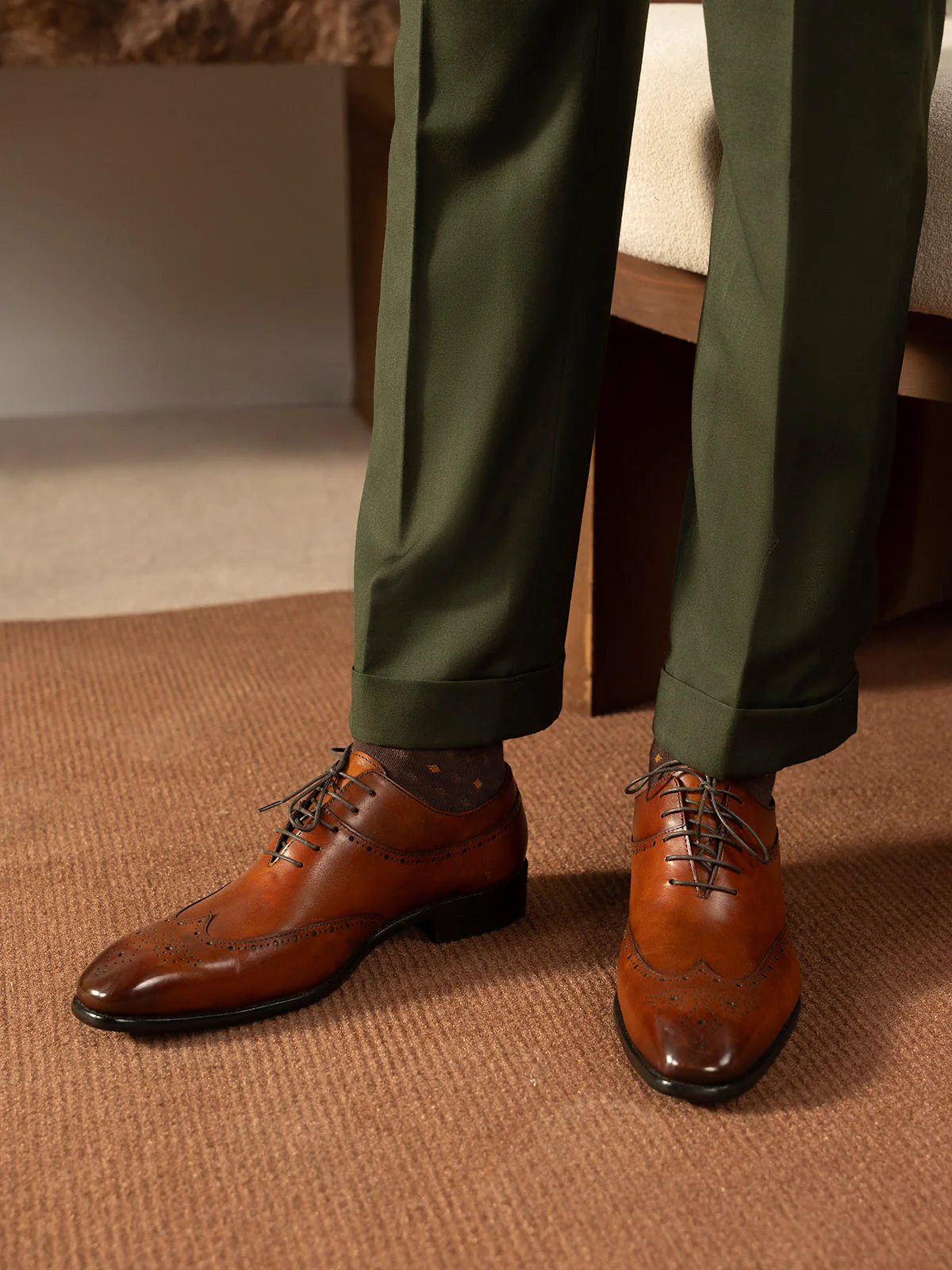 Men "DAMIAN" Leather Lace Up Formal Shoes
