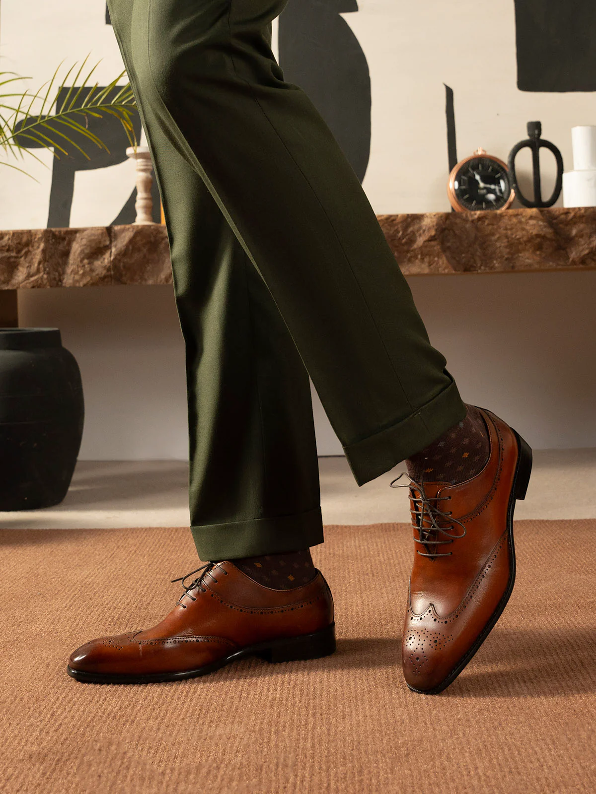 Men "DAMIAN" Leather Lace Up Formal Shoes - Image 3