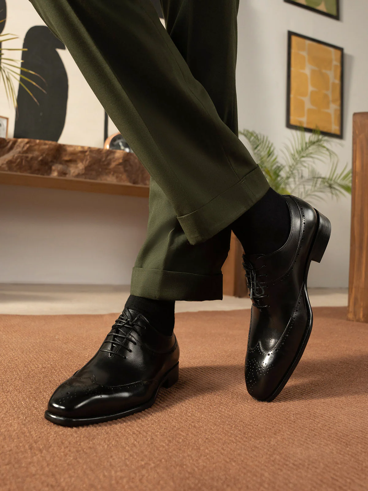 Men "DAMIAN" Leather Lace Up Formal Shoes - Image 6