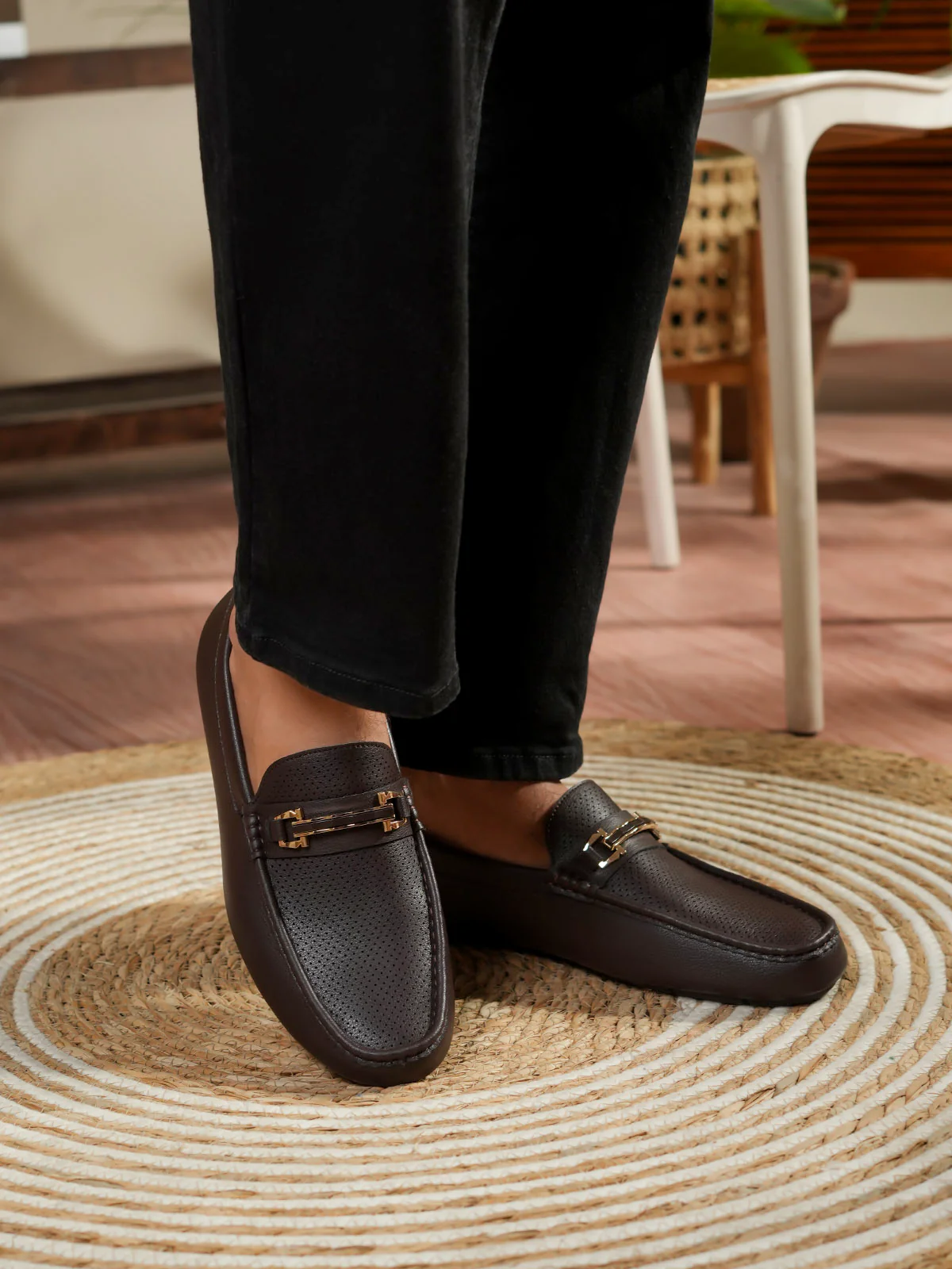 Men "EZEKIEL" Casual Rubber Sole Moccasins