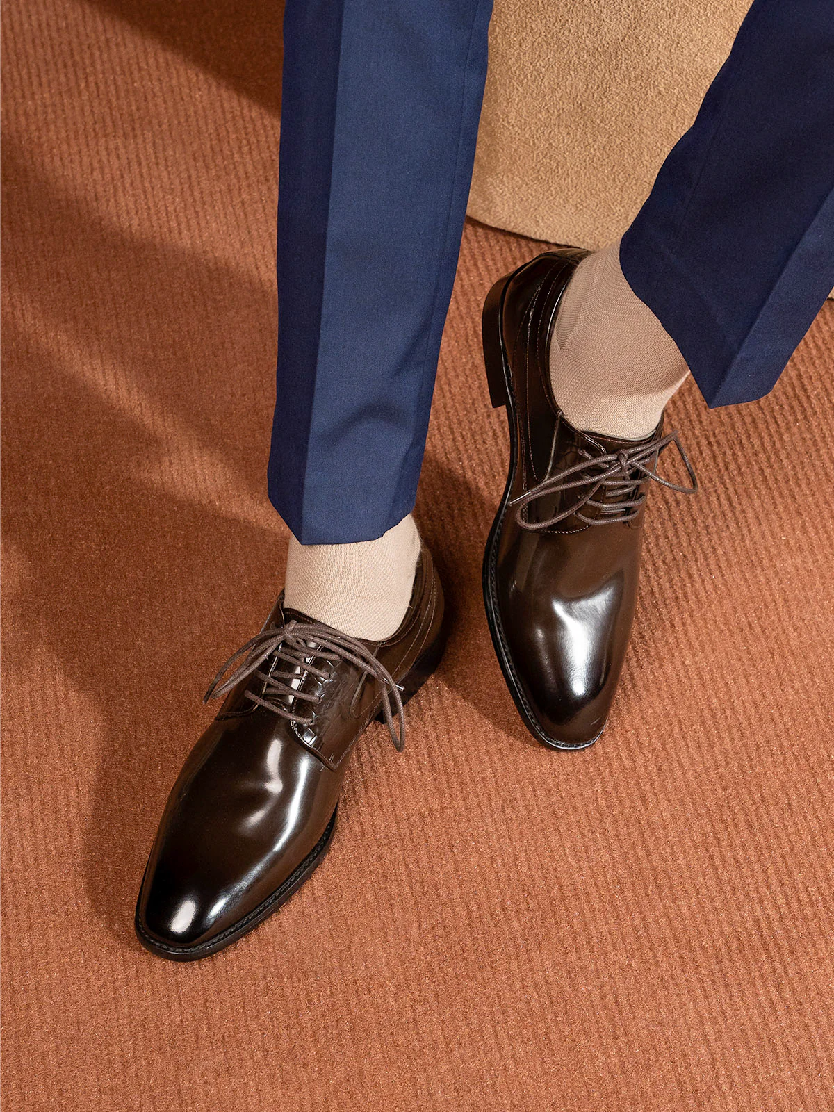 Men "FABIO" Lace Up Leather Formal Shoes - Image 6