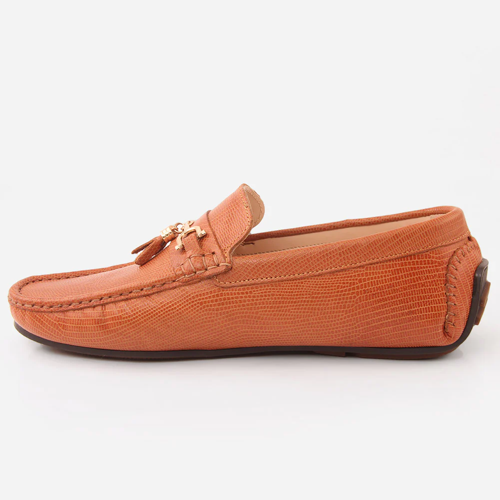 Men "EILIE" Leather Slip Ons Dress Moccasin Shoes - Image 3