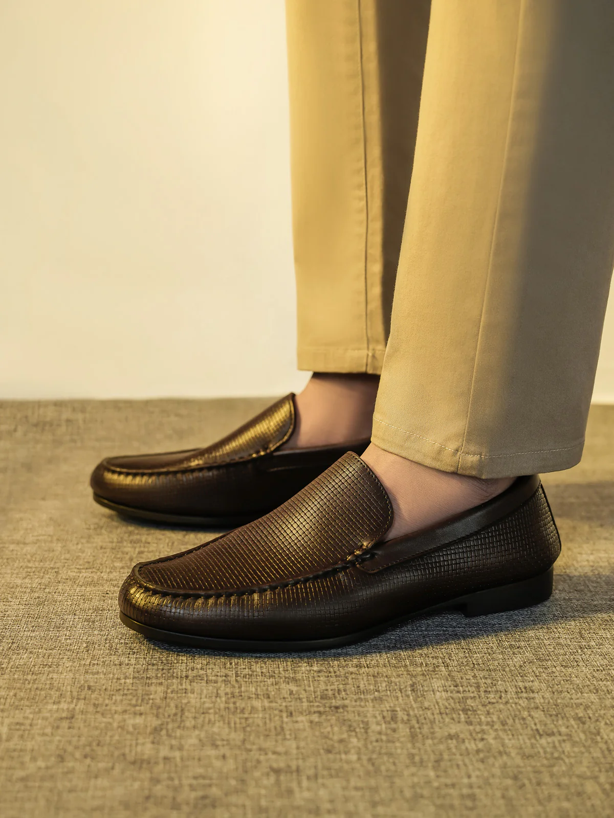 Men "FELIPE" Penny Keeper Casual Slip-On Leather Moccasins - Image 6